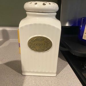 Kitchen storage jars (flour, sugar, tea, coffee)